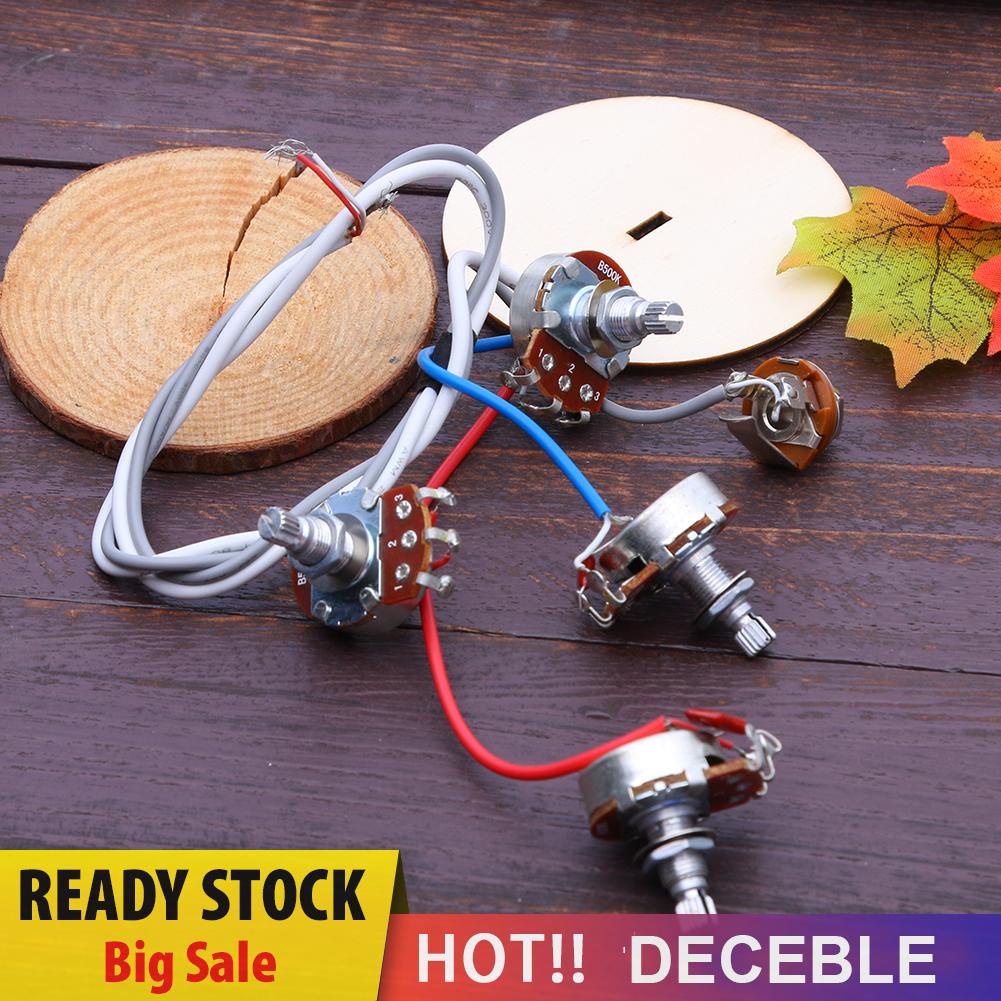 1 Bộ Dây Điện 2v2t Jack 500k Thay Thế Cho Đàn Guitar Điện LP