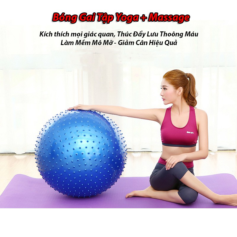 Quả Bóng Tập Thể Dục, Tập Gym, Tập Yoga Có Gai 75cm Độ Bền Cao