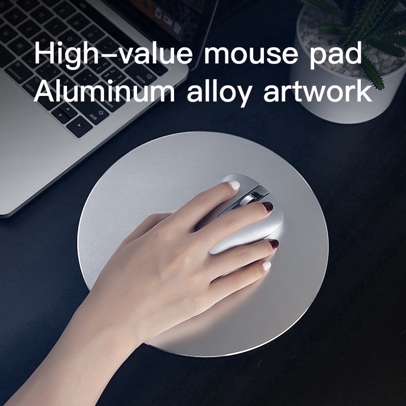 Miếng Lót Chuột Nhôm nguyên khối cho Laptop Macbook (Aluminium mouse Pad)
