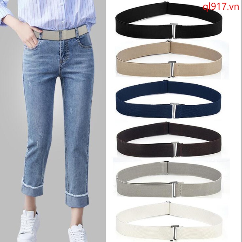Thắt lưng co giãn không khóa cài thiết kế đơn giản