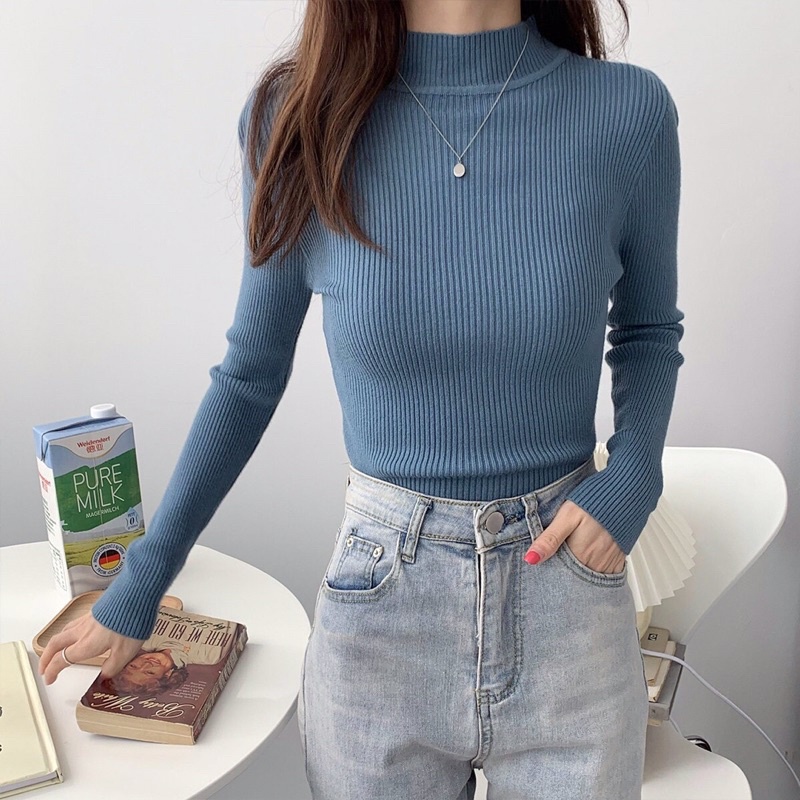 Áo Len Tăm Cổ 3 phân , Áo Giữ Nhiet Cổ Cao 3 Phân ( kèm quà tặng) | BigBuy360 - bigbuy360.vn