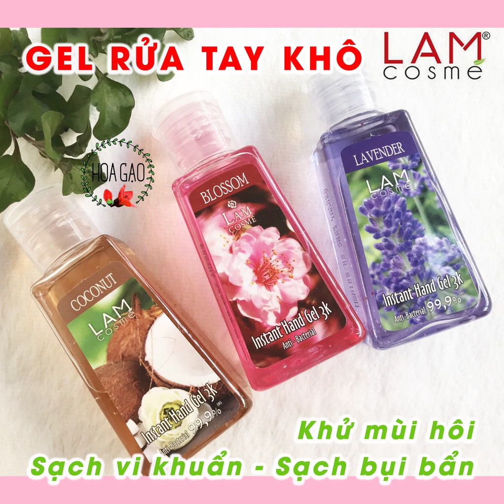 Gel rửa tay khô, Nước rửa tay khô LAM Cosme - Diệt Khuẩn 99%, loại nhỏ bỏ túi 60ml, an toàn cho bé | BigBuy360 - bigbuy360.vn