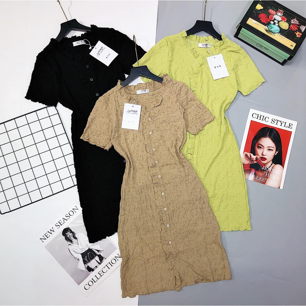 VÁY XốP body viền BÈO 3 màu(Kèm ảnh thật,video) | BigBuy360 - bigbuy360.vn