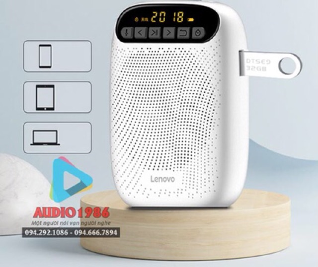 Máy trợ giảng không dây loa Lenovo / Lenovo A86 với tai nghe mini màu da người