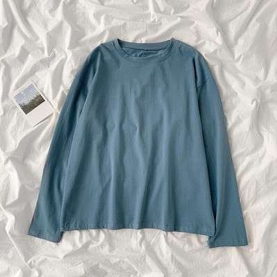 Áo thun trơn cổ tròn dáng rộng ulzzang 063
