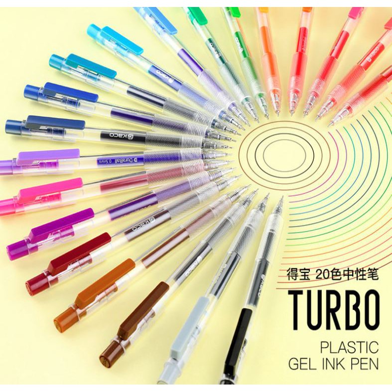 Bút gel KACO TURBO mực nhiều màu