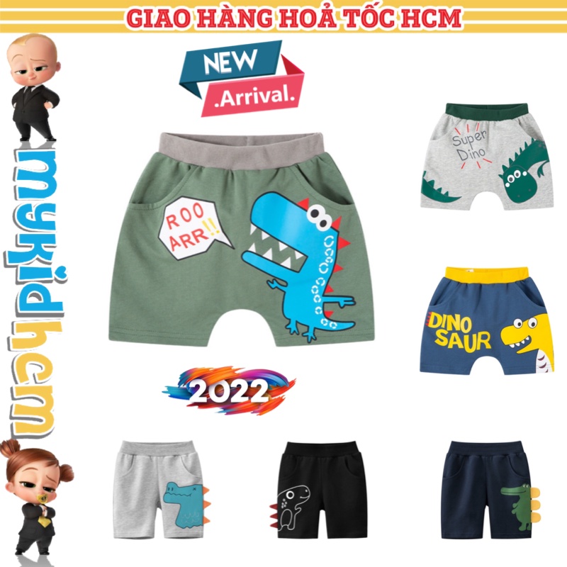 NEW2022 Quần short thun 3D MYKIDSHCM cho bé trai đi học mùa hè giao hoả tốc HCM