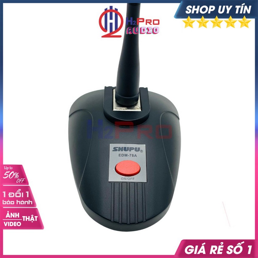 Micro Hội Nghị Cổ Ngỗng, Micro Cổ Ngỗng Có Dây Shupu Edm-78A Cao Cấp, Hút Mic, Chống Ồn, Giảm Hú, Dây Dài 8M-H2Pro Audio
