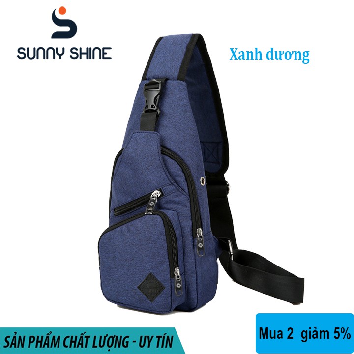 Túi đeo chéo nữ vải canvas phong cách thể thao, nhiều ngăn tiện lợi chống nước T515 | BigBuy360 - bigbuy360.vn