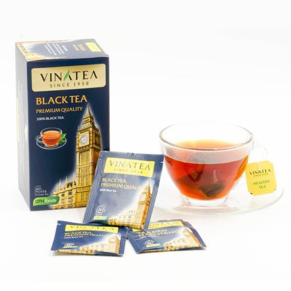 Trà Vinatea Đen Hảo Hạng Túi Lọc 50g (25 gói x 2g)