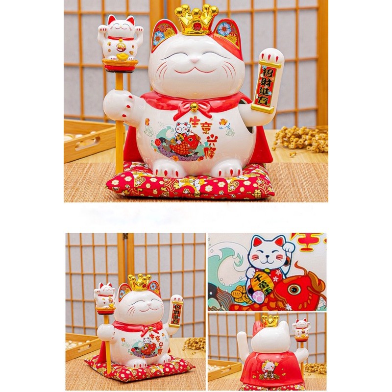 [MÈO THẦN TÀI] [NHIỀU MÀU] MÈO VUA MANEKI NEKO SIÊU DỄ THƯƠNG MANG TÀI LỘC MAY MẮN CHO GIA CHỦ