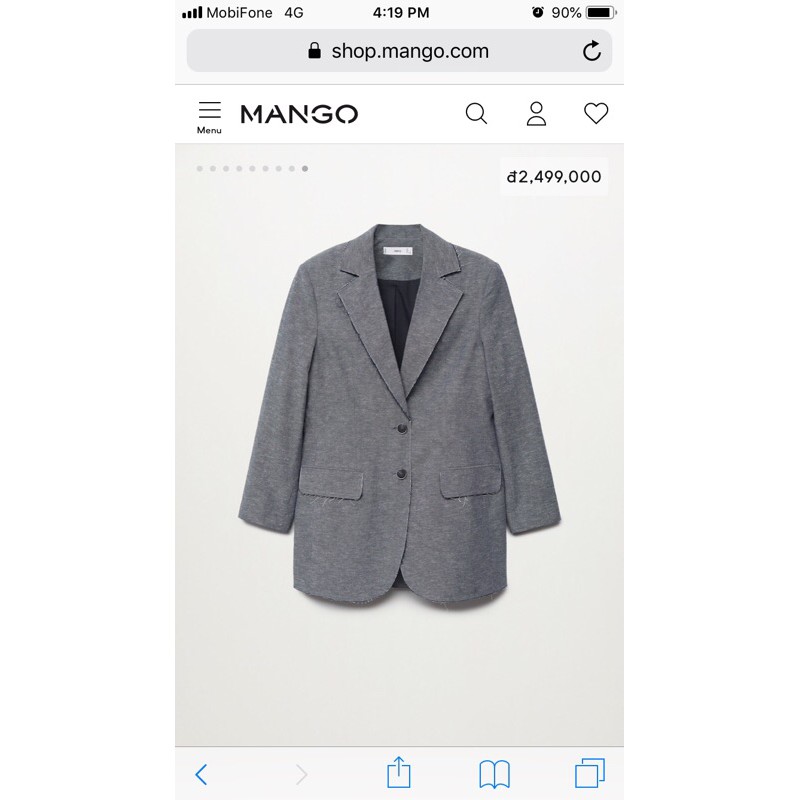 Áo Mango Blazer chất liệu Linen -Cotton Xuân Hè 2021