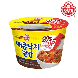 Cơm ăn liền Ottogi 310G Cơm Bạch tuộc sốt Cay - 오뚜기 컵밥 매콤낙지덮밥 - Cơm HQ đóng hộp ăn liền tiện lợi với nhiều hương vị