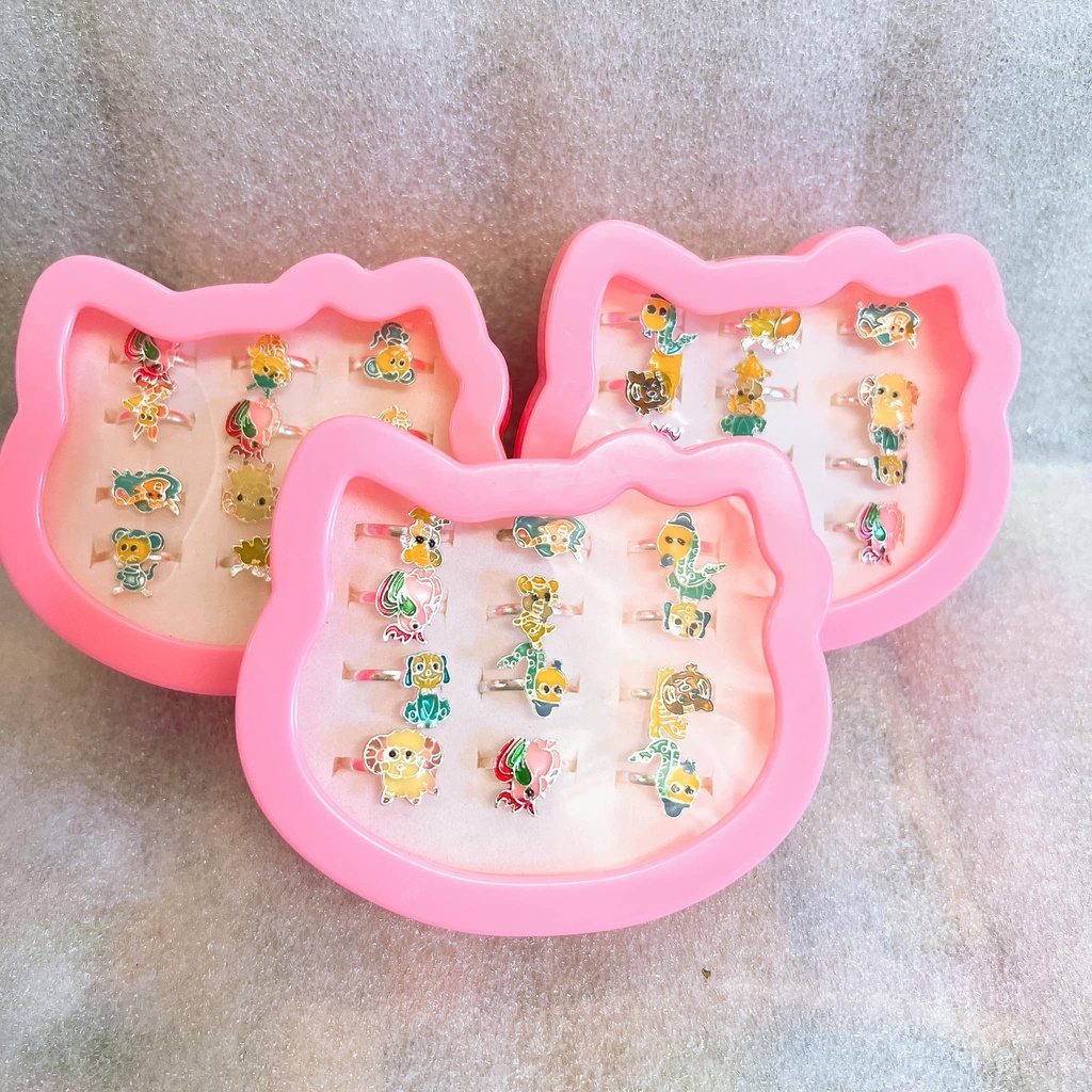 Set 12 & 36 Nhẫn Đeo Tay Cho Trẻ Em  giao hộp/ mẫu ngẫu nhiên