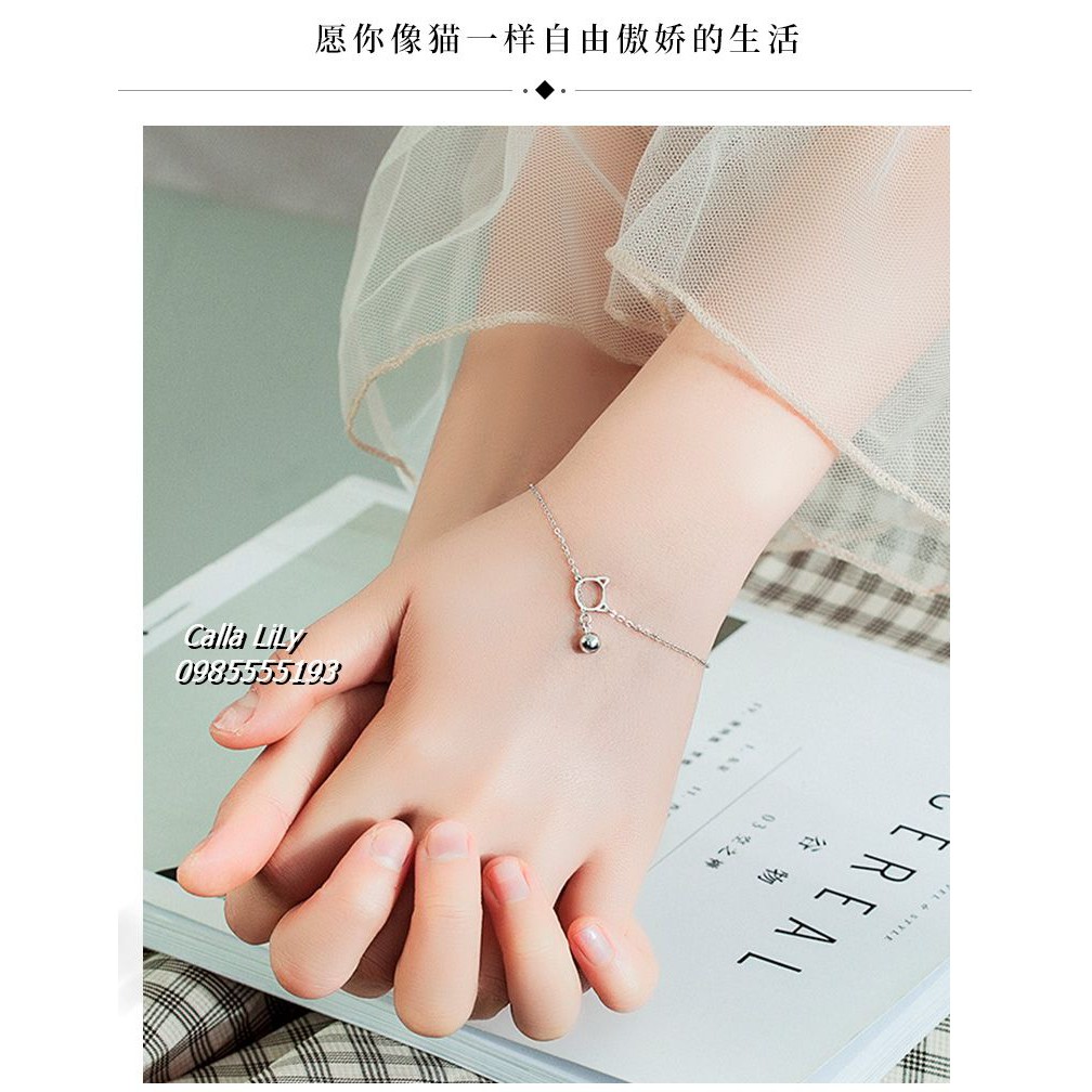 [FreeShip]Lắc Tay Bạc 925 Chuông Mèo Cực xinh Gía Rẻ
