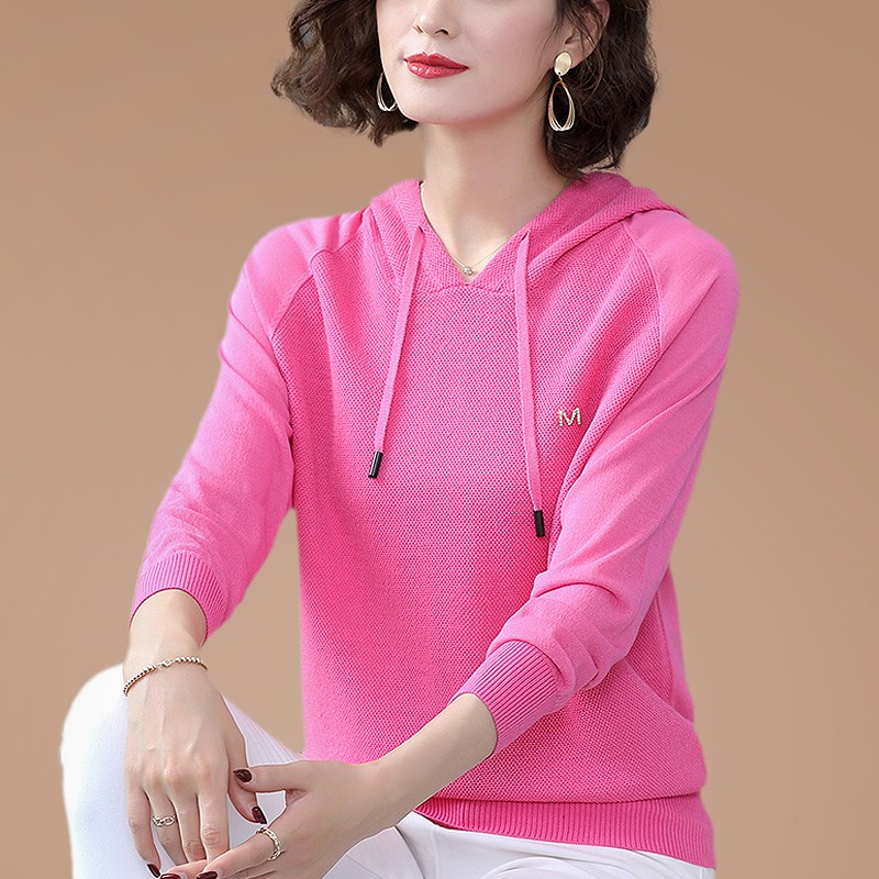 Áo Hoodie Vải Lụa Mỏng Dáng Rộng Tay Dài Thời Trang Xuân Hè 2021 Cho Nữ