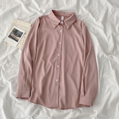 Áo sơ mi nữ voan cổ đức dáng rộng ulzzang 8210