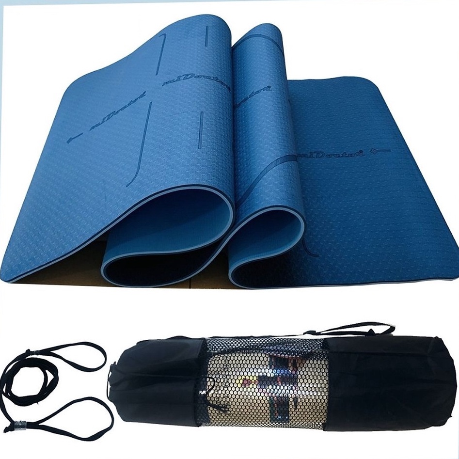 Thảm Yoga 2 Lớp - Chính Hãng miDoctor - Chống Trượt Tập Thể Dục Chất Liệu TPE Không Mùi