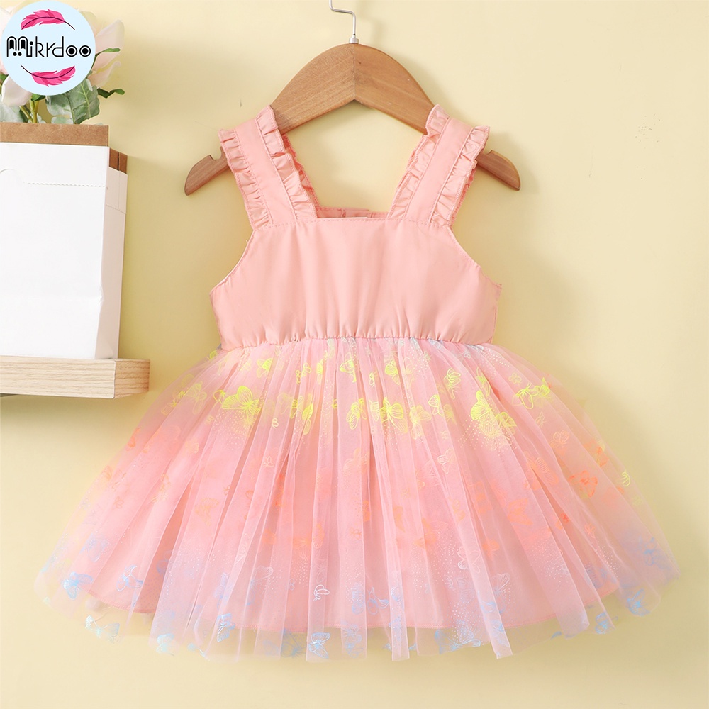 Đầm hai dây MIKRDOO thời trang mùa hè cho bé gái 0-2 tuổi