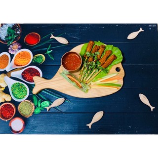 Khay thớt decor hình cá heo dùng nhà bếp/trang trí
