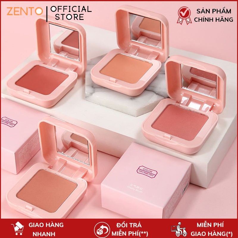 Phấn má hồng cam đơn sắc lâu trôi trang điểm siêu xinh phấn mắt phấn má ZENTOP