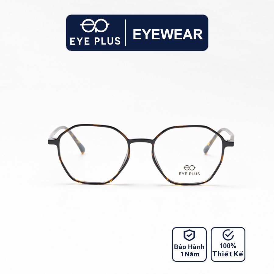Gọng kính cận nam nữ thời trang Eye Plus đa giác thời trang E450-00216