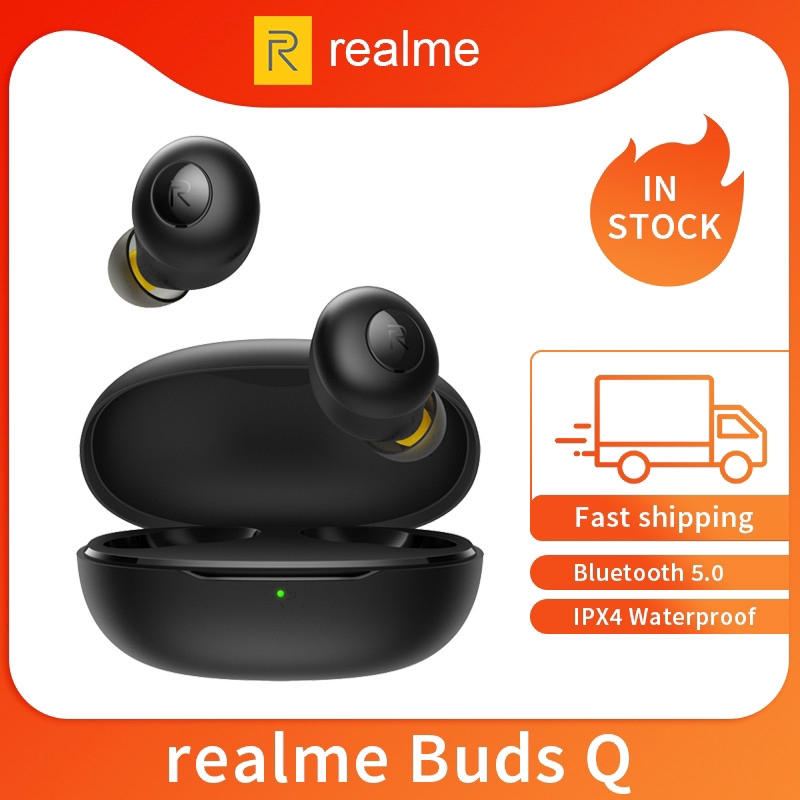 Tai nghe không dây Realme Buds Q tích hợp bluetooth 5.0 400mA dành cho điện thoại android và iPhone