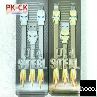 Hoco - dây cáp sạc - u14 2 in 1 - cổng apple lightning - cổng micro