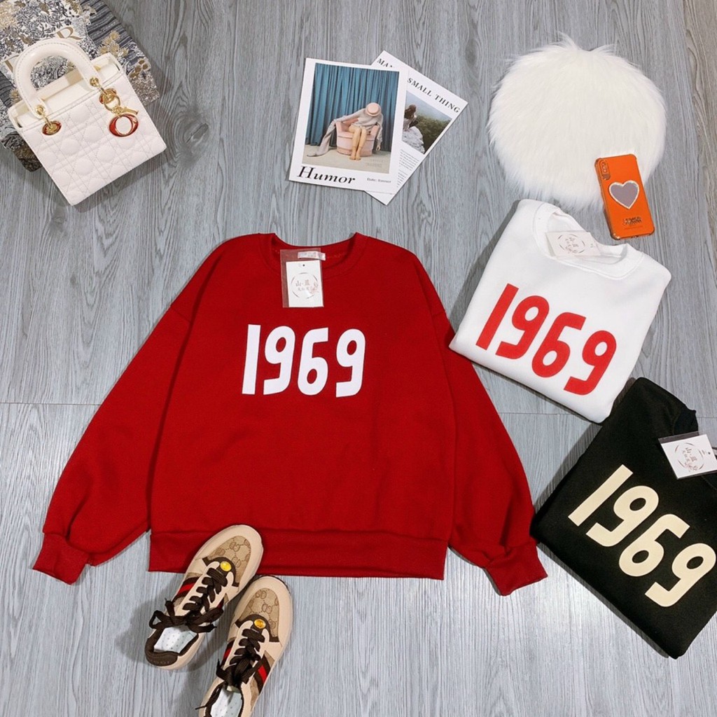 Áo Sweater Nỉ Nữ In Hình 1969 free size <65 kg | BigBuy360 - bigbuy360.vn
