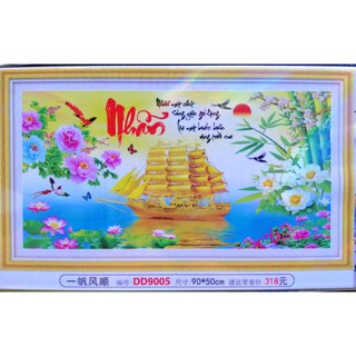 Tranh đính đá Nhẫn thuyền vàng DD9005