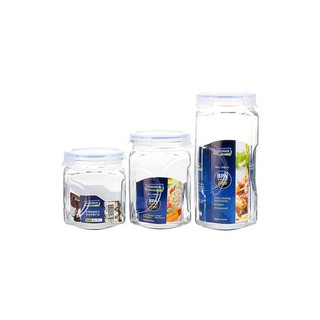 Bộ hũ thủy tinh glasslock dung tích 1500ml + 2000ml + 3000ml ig535