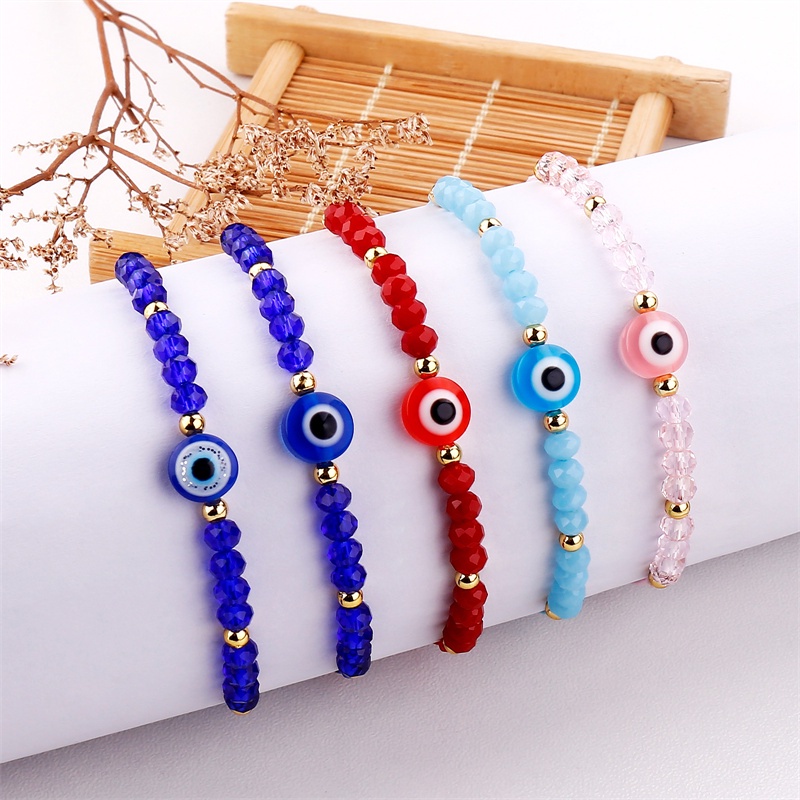 Vòng đeo tay RINHOO FRIENDSHIP chuỗi hạt phối mắt quỷ thời trang cho nam và nữ