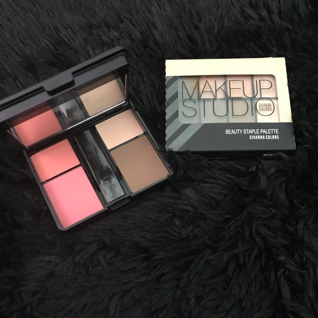 Phấn mắt Sivanna Colors Beauty Staple Palette Makeup Studio hàng chính hãng Thái ……2 tầng gồm phấn mắt, phấn má hồng