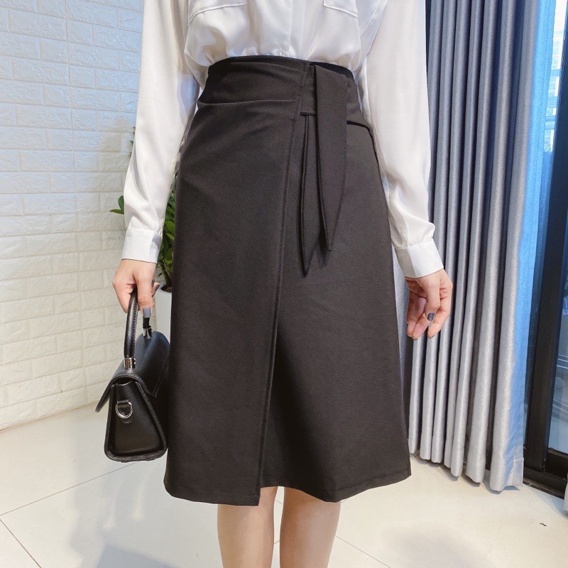 [Mã SKAMCLU7 giảm 10% tối đa 50K đơn 0Đ] Chân Váy Ôm A Kèm Nơ Vạt Lệch - Thời Trang Nữ Min House | BigBuy360 - bigbuy360.vn