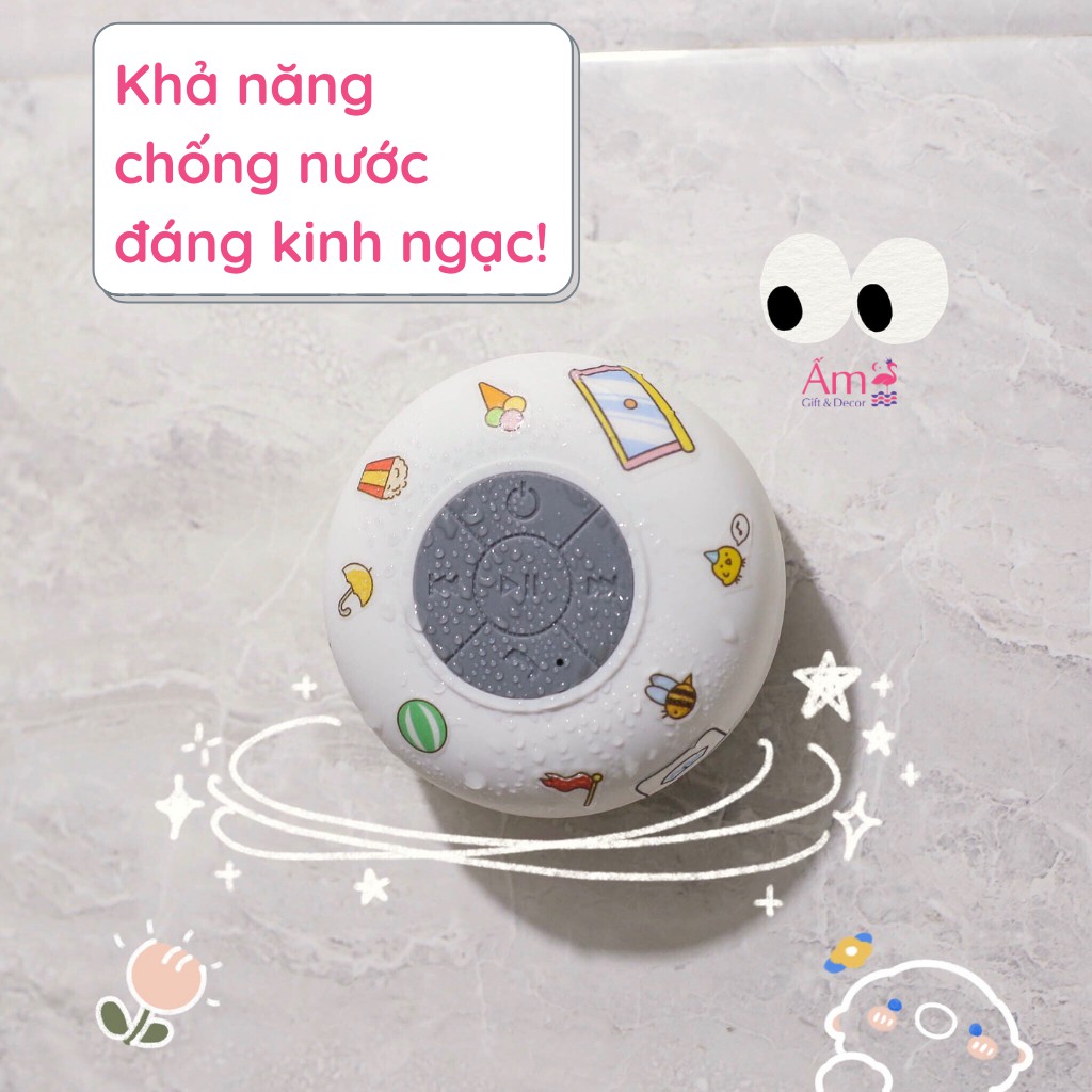 [Tặng Sticker] Loa Bluetooth Không Dây Mini Cute Dễ Thương Chống Nước Giá Rẻ - Loa Di Động 2in Kiêm Giá Đỡ Điện Thoại