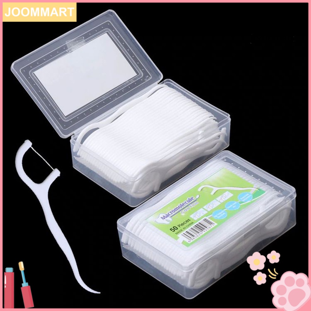 Set 50 Tăm Chỉ Nha Khoa Làm Sạch Răng Miệng