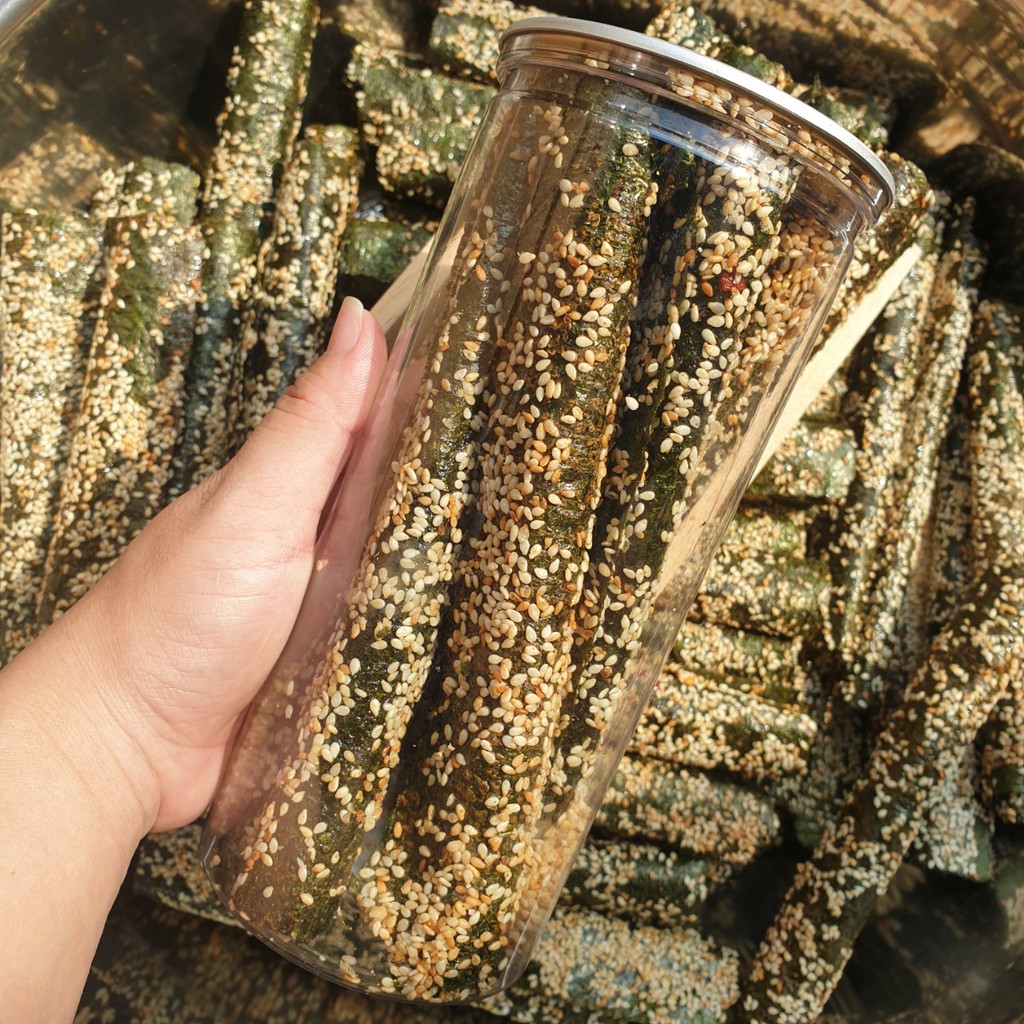 Rong Biển Miếng Cuộn Mè - Lon 250gramm