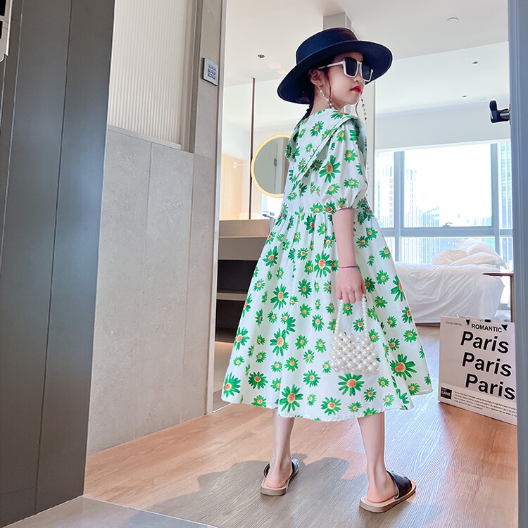 Đầm Công Chúa Ngắn Tay Thời Trang Cho Bé Gái 5-6 Tuổi 6-7 Tuổi 7-8 Tuổi 8-9 Tuổi 9-10 Tuổi 10-11 Tuổi 11-12-13