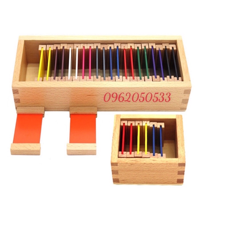 Hộp phân biệt màu sắc , giáo cụ montessori