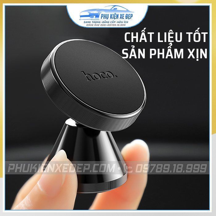 Giá đỡ điện thoại ⚡FREESHIP⚡ hút nam châm trên ô tô Hoco CA46 | Chất liệu kim loại, nam châm siêu hút