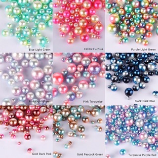 Set 500 hạt cườm tròn 4/6/8/10mm dùng đính móng trang trí đồ thủ công