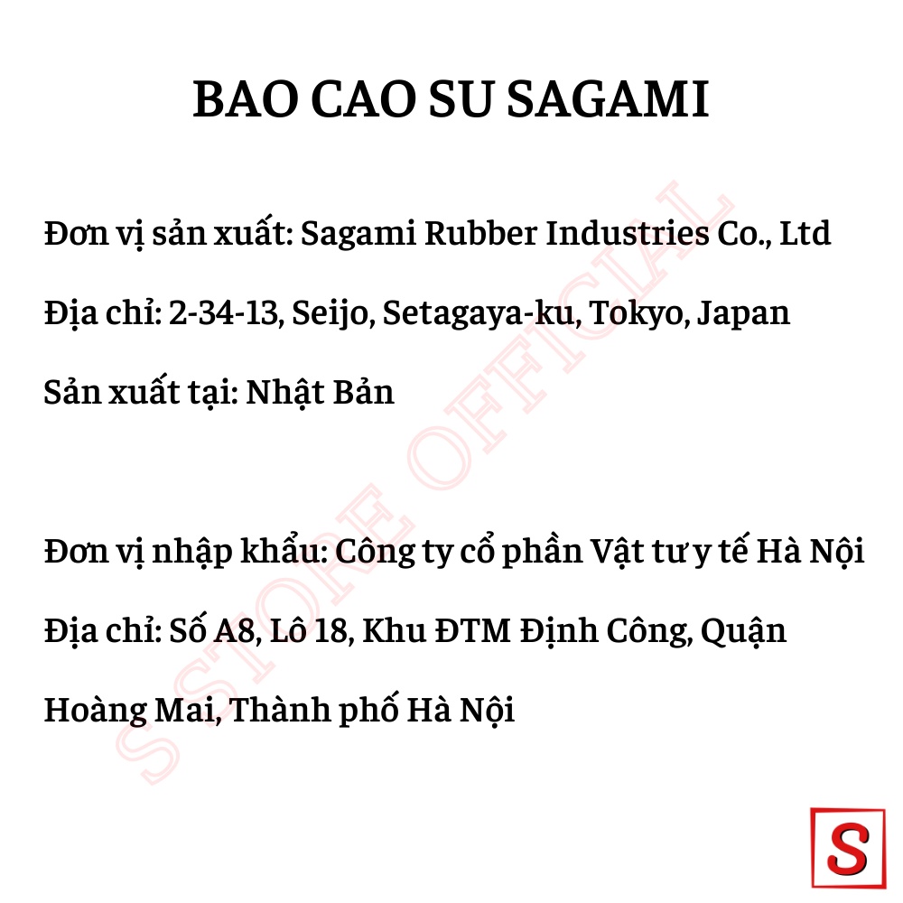 Bao Cao Su Sagami Type E - BCS Gân Bi Tăng Khoái Cảm - Kéo Dài Thời Gian - Hộp 5 Chiếc BTE5