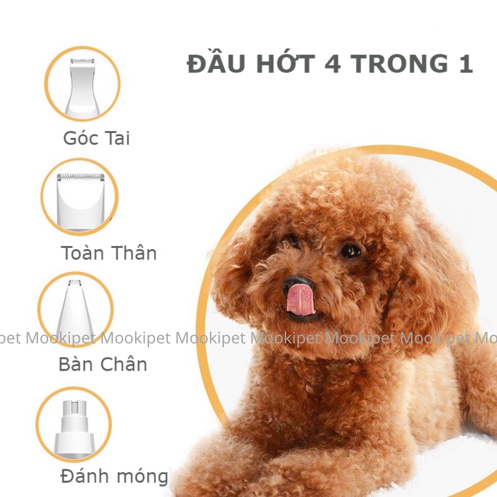 Tông đơ cắt tỉa cho thú cưng 4 trong 1 - cắt tỉa lông chó mèo