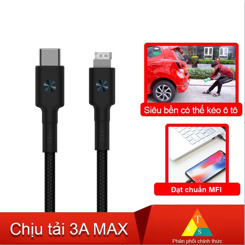 Cáp sạc nhanh siêu bền USB-C Xiaomi Zmi AL873K đạt chứng nhận MFI