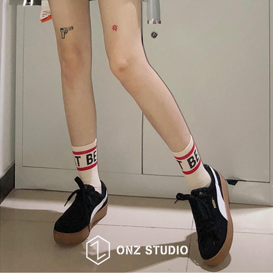 Vớ thể thao ONZ Studio chất liệu cotton - Tất chân nam nữ cổ cao BEAT phong cách năng động street style TA04