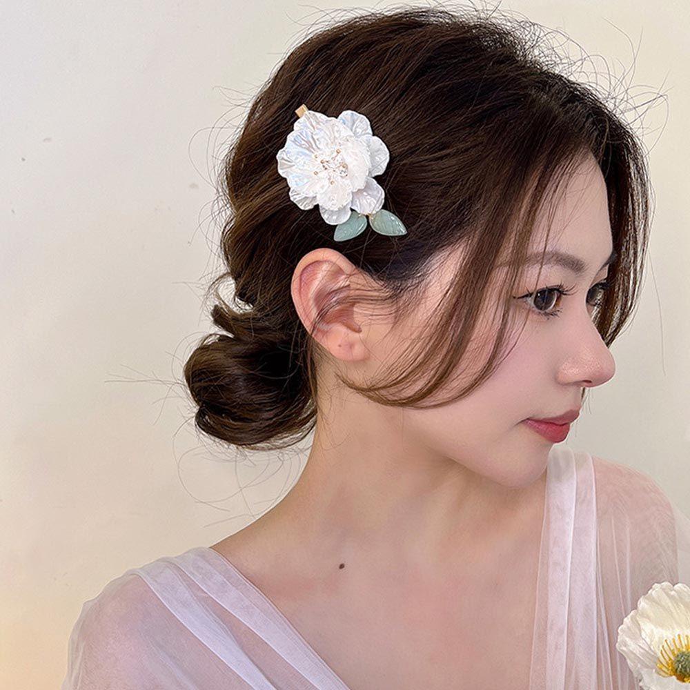 Kẹp Tóc Hình Hoa Trà Thanh Lịch WMES15H Cho Nữ