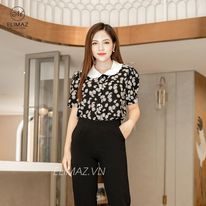 Áo Sơ Mi Cúc Hoạ Mi - ELIMAZ - 3 Màu (Đen-Hồng-Tím)