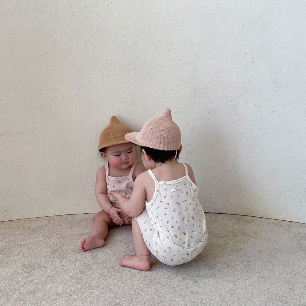 Bộ Đồ Ngủ Áo Hai Dây + Quần Short Bằng Cotton Thời Trang Mùa Hè Cho Bé