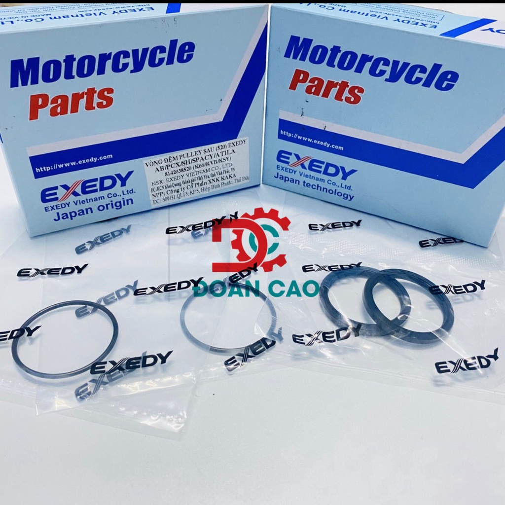 Bộ Phốt Puly Nồi Sau Xe Air Blade 110 Ab 125 150 Vairo PCX SH Lead (Sin và Phốt) chính hãng Exedy