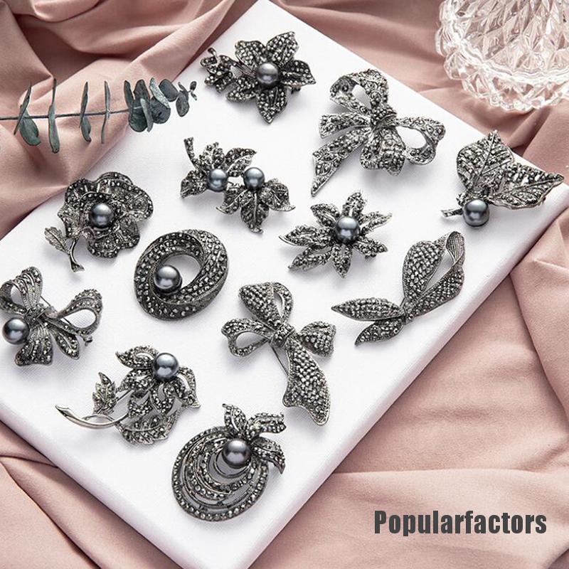 Ghim Cài Áo Hình Nơ Đính Ngọc Trai Nhân Tạo Thời Trang